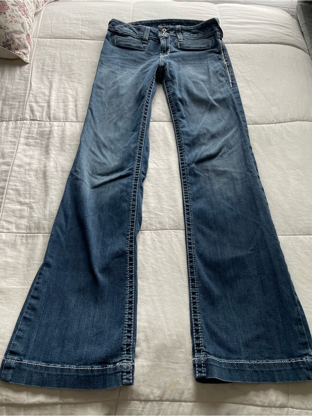 Ariat Low Rise Trouser Flare Jeans 30 XL Western Classic Cowgirl Rodeo Concert